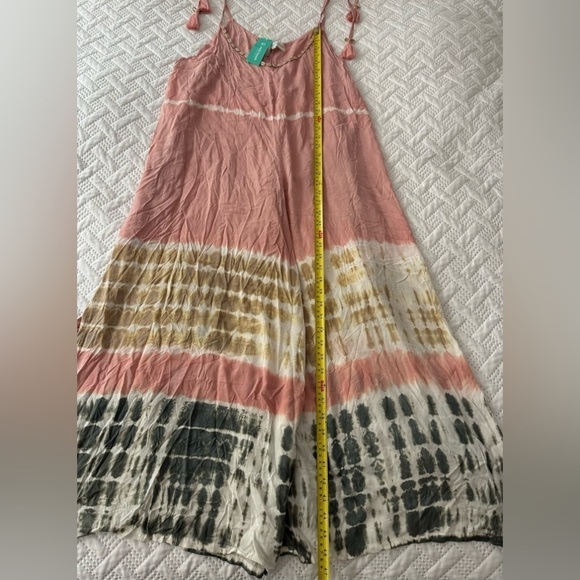 Mele Beach Tank Style Wide Leg Cover Up Shell Tie Dye Romper Brand New With Tags - Picture 14 of 14